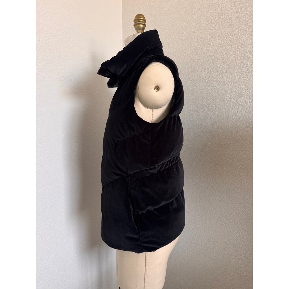Athleta Black | Velvet Down Puffer Vest XS Real Goose Down Luxe Winter Layer - Picture 4 of 9